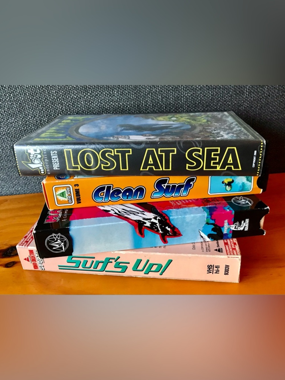 RARE Lot 4 Vintage Surfing VHS Tapes VCR Movies Original Boxes Artwork
